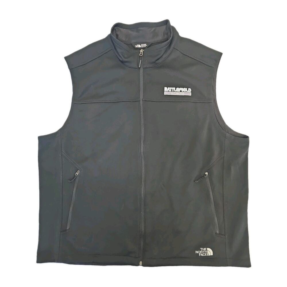 The North Face Vest Mens XXXL Black Water Resistant Battlefield Automative Zip